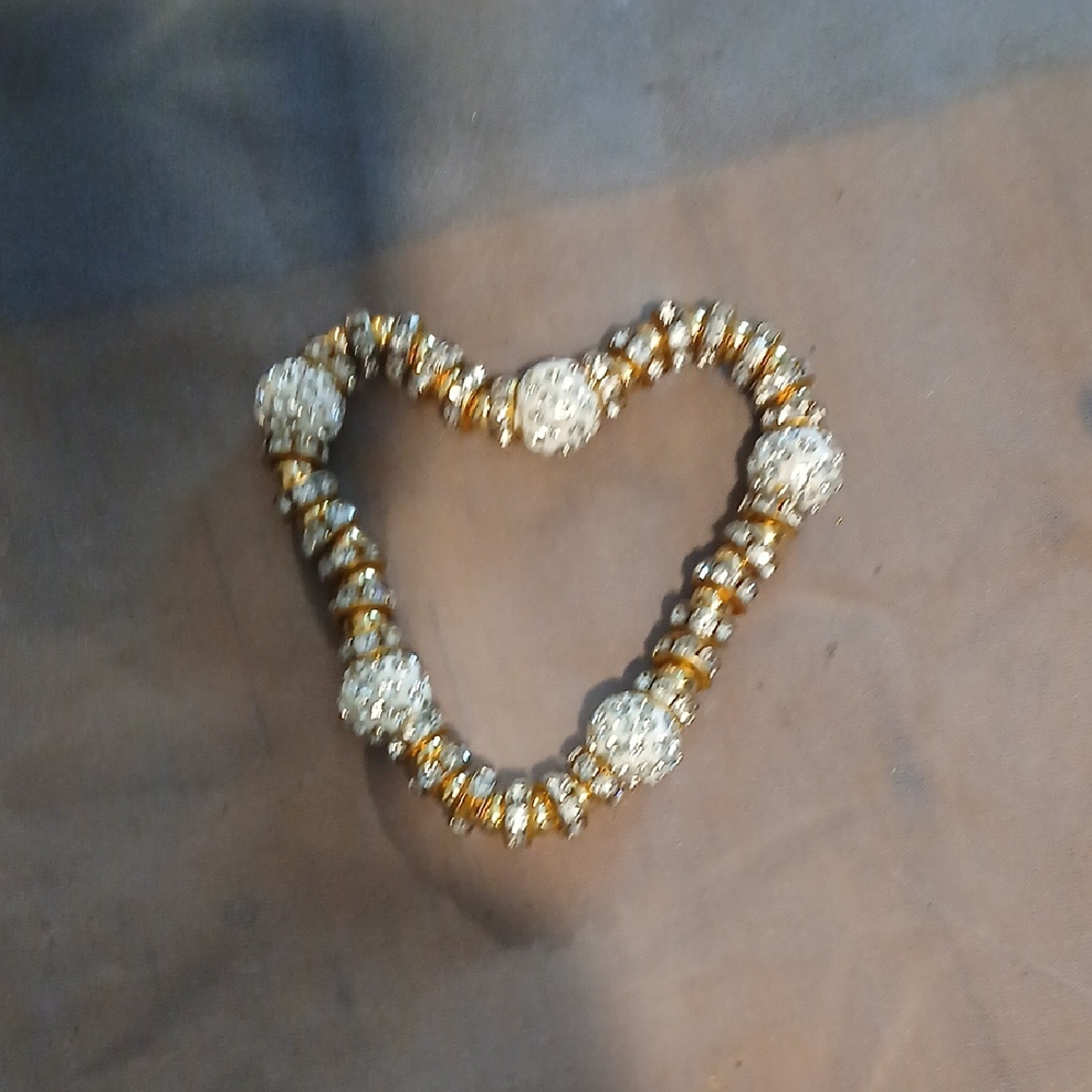 Elegant Gold and Silver Beaded Bracelet